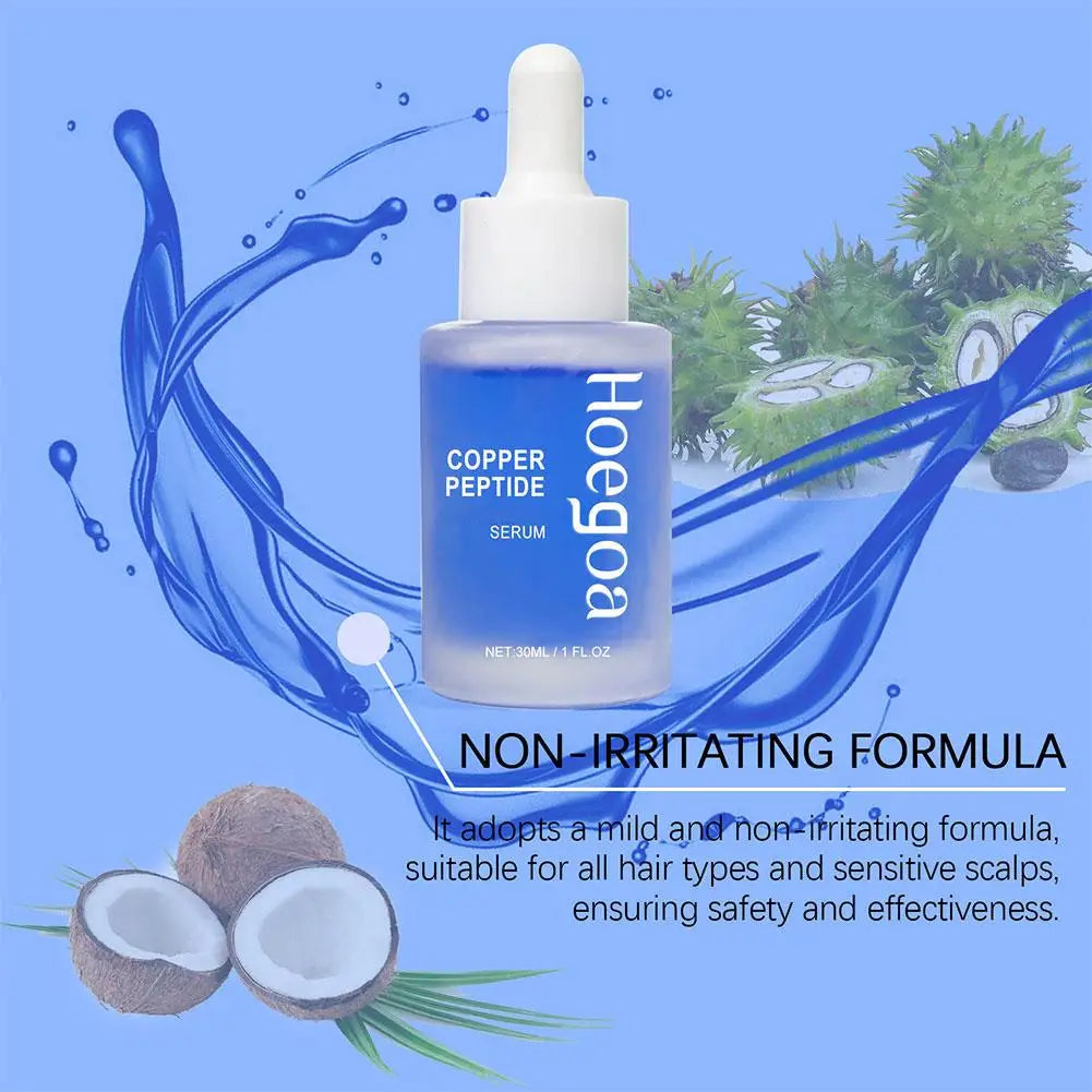 Copper Peptide Hair Density Serum Deep Nourishment and Moist for Damage Hair Treatment,Anti-Hair Loss Natural Hair Growth Liquid