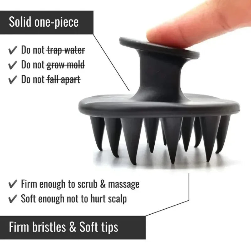 1PCS Silicone Hair Brush Scalp Massager for Hair Growth Mold-Free Shampoo Scrubber Scalp Exfoliator - Hair Care Tool